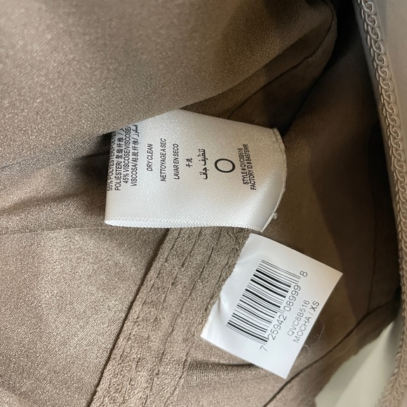 BCBGMaxAzria Women’s Faux Suede Brown Open Front Jacket - Picture 3 of 5